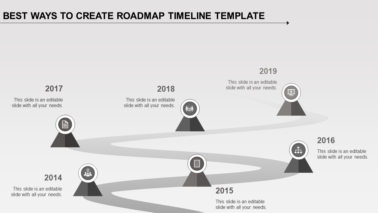 roadmap timeline template-gray